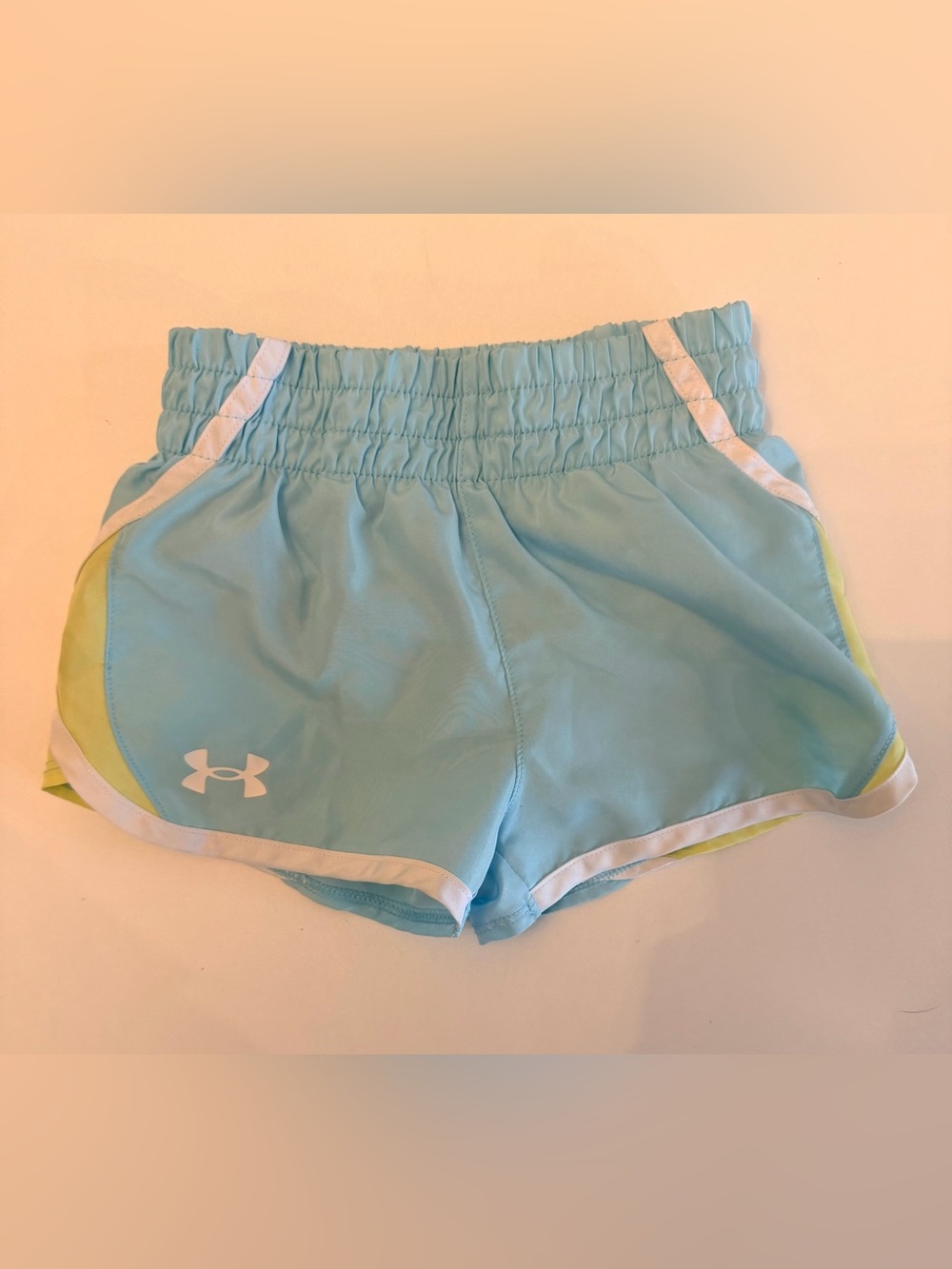 Under Armour Light Blue Athletic Shorts with White Trim